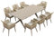 PURPLE LEAF Rivera Gartenmöbel Set 9-TLG PE Rattan Gartenmöbel Sitzgruppe Set 8 Stühle mit Tisch, Terrassenmöbel Außen Garten Essgruppe für 8 Personen, Champagner
