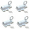 Aluminum Automatic Spring Locks, 4Pcs Alloy Door Latch Sprung Attic Loft Ceiling Hatch Lock Catch Tool, For Window Cupboard Wooden Door(White)