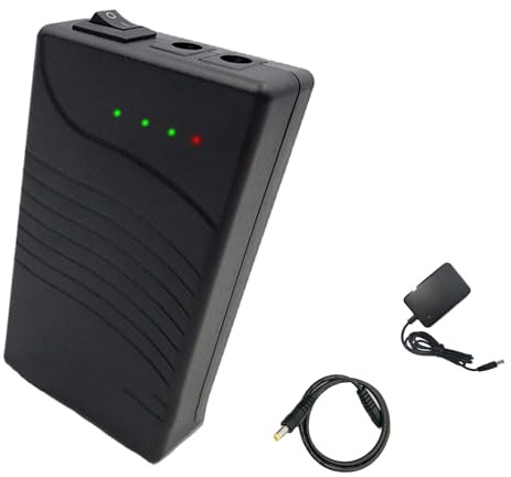 HJGHY 12V DC Rechargeable 36W 12V 1800mAh 2200mAh 2600mAh 3000mAh 3400mAh Lithium Ion Battery Pack 12V/5V Dual Output External Battery Power Bank for LED Strip Tape Light