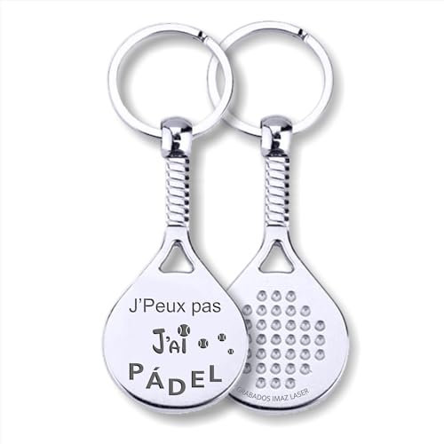 Llavero pala de pádel – Llavero – No puedo, yo tengo Pádel – Llavero grabado de Padel – Accesorios para jugadores de Padel – Regalos originales con mensaje grabado con láser – Llavero para amigos