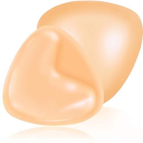 Vety 2025 Sticky Bra Inserts, Reusable Stick On Bra Push Up Invisible Self-Adhesive Bras for Evening Dress, Wedding Dress and Backless Strapless Clothing (UK, Alpha, M, Regular, Regular, Beige)