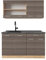 Vicco Singleküche R-Line, Edelgrau/Goldkraft Eiche, 140 cm, AP Anthrazit