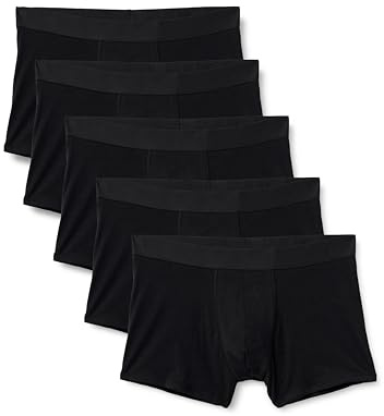 Amazon Essentials herr bomull jersey boxershorts underkläder, paket med 5