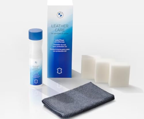 BMW Leder Pflegeset mit UV Schutz 250ml Reinigt und Pflegt Glattleder + Einkaufschip Neues Modell