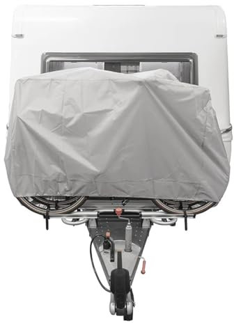 Multibros Fahrradschutzhülle XL für 2 Fahrräder – für Deichselmontage – Wasserdicht & Wetterfest – Ripstop 210D Oxford – E-Bike Abdeckung mit Tunnelzug – für Wohnwagen & Wohnmobil