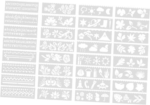 LALAFINA 4 Sätze Malvorlage Geometrische Schablone Form Schablonen Zum Basteln Wiederverwendbar Zeichnung Malerei Praktische Zeichenschablonen Diy -schablonen Plastik Beige