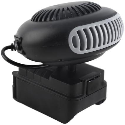 Tragbare Heizung 170W Thermostat leise energieeffizient mit 2 USB Anschlüssen für 20V Li-Ionen für Baustelle Camping Werkstatt Innenraum Heizen Wärme
