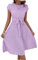Robe Femme Chic Et Elegant Ceremonie Robe De Soiree Grande Taille Promo Fluide Blanche Chic de Bal mi Longue Tenues Élégante Et Ventes Flash3#Violet légerS