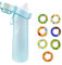 Wiederverwendbare 650-ml-Luft-Wasserflasche mit 7 Geschmackskapseln, BPA-frei, auslaufsicher und umweltfreundlich, perfekte Hydratation für Fitnessstudio, Büro, Reisen und Outdoor-Abenteuer Blau
