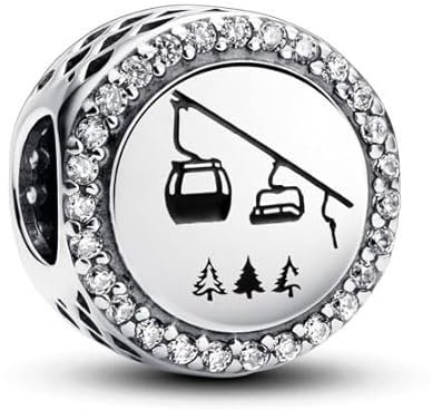 PANDORA Berge Charm aus Sterling Silber mit Zirkonia, kompatibel Moments, 792016CZ_E077