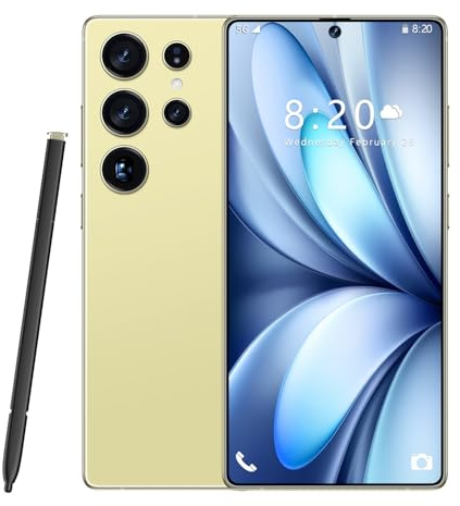 COTSRGT S26 Ultra Unlocked Mobile Phones, 16GB 1TB, 72MP 108MP AI Camera, 8000mAh, Dual SIM Smartphone, 5G/4G Android 14 Smart Phone, WiFi/GPS, Fingerprint/Face ID,Gold-7.3 Inch