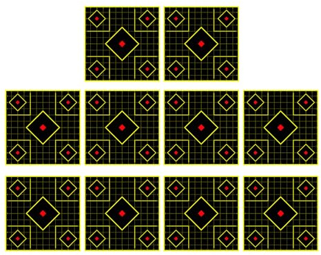 Target Paper - 12 x 12 inch Exercise Mat Sheet, 10 Pack | Training Focused on Goals, Range Silhouettes for Outdoor, Indoor, Backyard Range, Recreational Play and Skill Improvement