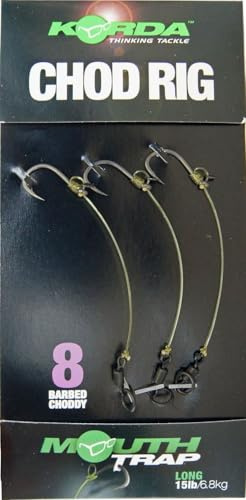 Korda Chod Rig Long, Karpfenvorfach für Pop-Ups, ideal für schlammige Gewässer, hervorragende Flugeigenschaften, verwicklungsfreie Montage