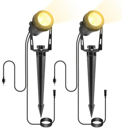 B-right Eclairage de Jardin pack de 2 Spots de Jardin LED 3W avec Câble 3M, ne contient pas de Prise. (accessoire, adapté à la Lampe de jardin 4 en 1 ou 6 en 1)