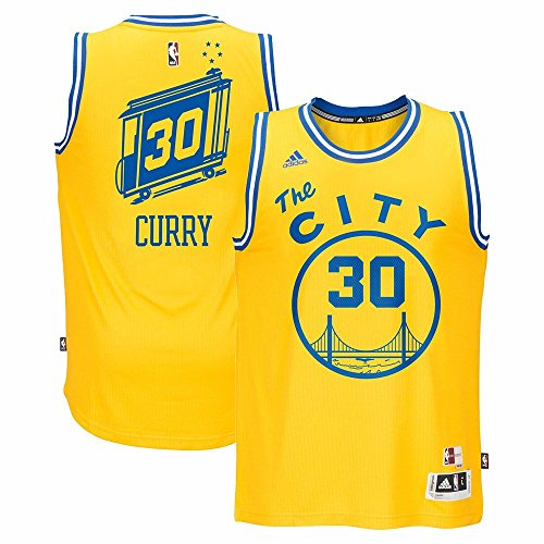 Adidas Hardwood Classics Trikot „Stephen Curry“, Golden State Warriors Basketball-Mannschaft, Swingman, Herren, gold, xxxl