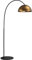Licht-Erlebnisse Premium Stehlampe Messing Antik Höhe 186cm Halbkugel Form Loftlampe Innenlampe Stehleuchte Standleuchte Standlampe