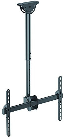Allcam Single Heavy Duty TV Bracket Ceiling Mount w/Tilt +/- 25°, Swivel 360°, 6° Level Adjustment, Drop Height 560 to 910mm (20 to 36) suits most LCD/LED/Plasma TVs 37-70, Max VESA 600x400