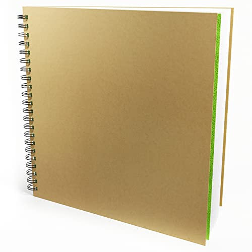 Artgecko Krafty Skizzenbuch, 300 x 300 mm, quadratisch, 80 Seiten (40 Blatt), 150 g/m², säurefrei, weißes Zeichenpapier