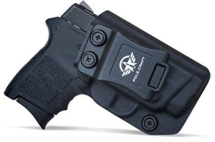 IWB Tactical KYDEX Pistolenholster Für: Smith & Wesson S&W M&P Bodyguard 380 Laser BG380 Pistolenhalfter Hängend Carrier Verdeckte Versteckte Pistole Case Waffenholster (Black, Right Hand Draw (IWB))