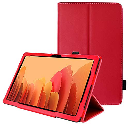 TECHGEAR Custodia in Pelle per Samsung Galaxy Tab A7 10.4 2022/2020 (SM-T500 T503 T505 T509) - Custodia Protettiva di Alta Qualità in PU Pelle con Supporto e Cinturino a Mano