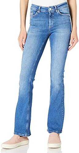 ONLY Damen Onlblush Life Mid Flared Bb Rea1319 Noos Jeans, Medium Blue Denim, S 32L EU