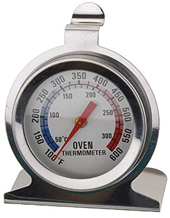 DollaTek Stainless Steel Oven Thermometer for use with fan,pizza oven,gas, electric, air fryer, or range cooker -/BBQ/cooking/baking/grilling with Easy to read display,hang or stand inside oven