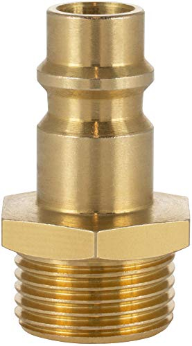 Poppstar Boquilla conector compresor aire macho, diámetro nominal 7,2 mm con rosca exterior de 3/8 pulgada para conexión de aire comprimido
