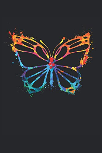 Schmetterling Wasserfarben Bunt Butterfly Farben Kunst Sommer: NOTIZBUCH - Lustiges Buntes Schmetterling Tattoo Design, Retro Geschenkidee - A5 (6x9) ... Buch, Sketch, Planer, Geburtstag, Training