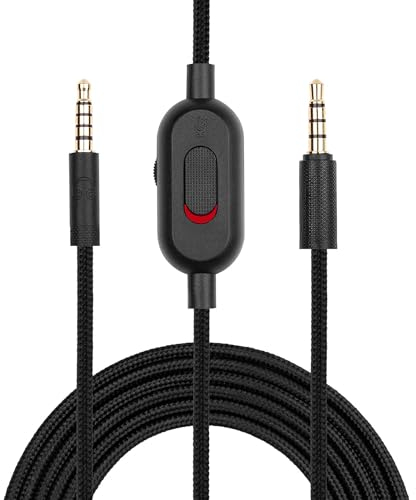 G433 Cable 2.0M Aux Cord Replacement for Logitech G433 / G233 / G Pro/G Pro X Gaming Headset with Inline Mute and Volume Control on PS5 / PS4 / Xbox One/PC, 3.5mm