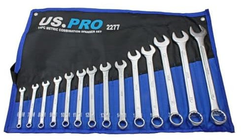 US PRO 14PC Metric Combination Spanner Set 6-26MM 1985
