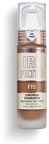 Makeup Revolution, IRL Filter Longwear Foundation, Medium to Full Coverage, F15, 23ml