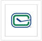 Trends International Gallery Pops NHL Vancouver Canucks – Sekundäres Logo Mark Wandposter 30,5 x 30,5 cm, weißer Rahmen Version