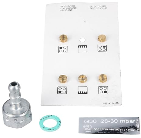 easyPART passend für Beko 4431910108 Gasdüsen Set G30 28-30mbar für Gasherd | 485905405, Ersatzteil, Originalteil, Zubehör, Austausch