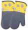 Heat Resistant Oven Gloves – BBQ Gloves & Fireproof Oven Mitts with Fingers – Silicone, Kevlar & Cotton Options for Cooking, Baking, Pizza, Wood Burners – Double & Pair Sets (Retro Meadow)
