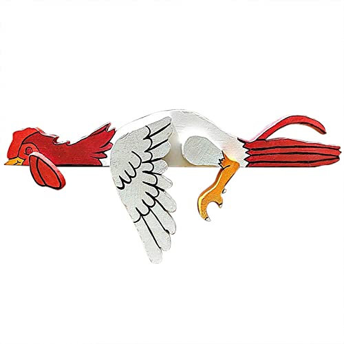 Rifuli Tierische Gartenstatue für den Außenbereich, Kawaii-Huhn an der Zaunwand, süßes schlafendes Huhn, Dekoration, Kunsthandwerk, Heimdekoration, Garten, Bauernhof, Terrasse, (AS Shown-A, One Size)