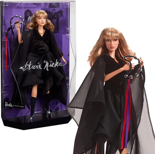 Barbie Music Series, Poupée à collectionner en hommage à Stevie Nicks, largement saluée comme la « Reine du Rock and Roll », HMV00