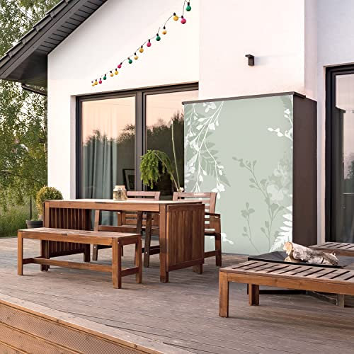 dedeco Outdoor-Rückwand Dekor Wand für Garten, Terrasse, als Außenfassade Paneel Motiv: Kunst V6, 300 x 150 cm, wasserfest, robust, Wandverkleidung aus Acrylglas 3D, Glasoptik, einfach renovieren