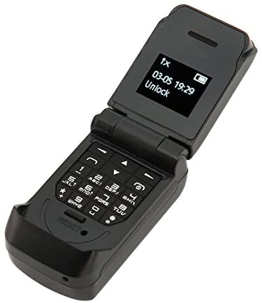 Mini Flip Phone, Unlocked 2G GSM Flip Phone, Mini Bluetooth Mobile Phone for Seniors, Students (Black)
