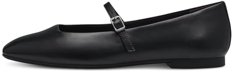 Tamaris Damen Riemchenballerinas, Frauen Flats,Sommerschuhe,Slipper,Ballerina-Schuhe,Ballett-Schuhe,Ballet-Flats,Ausgehschuhe,Black,41 EU