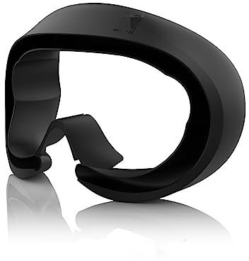 VR Face Cover Compatible para Pico 4, Anti-Sweat VR Auriculares Gafas Cubierta Interfaz Pad Silicona Facial Eye Mask Acolchado Soporte de reemplazo Funda Accesorios (Negro)