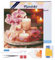Figured'Art Mini Diamond Painting Erwachsene 25x25cm Mit Rahmen Ganze Leinwand gespannt Orchideen und Kerzen 5D Bilder Runde Steine - DIY Set Basteln