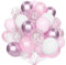 Ballons Blancs Rose Pastel, 60 Pcs 12 Pouces Ballons Fête Rose BéBé Blanc Métallisé Rose avec Confettis Roses Ballons Latex Hélium pour Décoration Anniversaire Mariage Filles Baby Shower Anniversaire