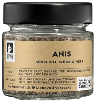 Bremer Gewürzhandel Anis, ganz, hoch aromatisch, zum Backen oder Kochen, 45g im Glas