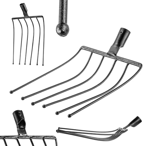 KADAX Fourchette à pommes de terre sans manche - Fourchette à betterave en acier robuste - Fourchette en pierre - Fourchette à foin - Fourchette à foin - Fourchette à foin - Fourchette à foin -