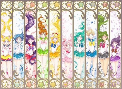 FANGMKJ DIY 5D Diamond Painting Kits for Adults Kids,Sailor Moon Diamant MalereiSet Embroidery Pattern Round Cross Stitch Kit Mosaic Home Decor-19.7x27.6inch
