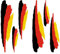 AEIOPRS 1 Pcs Set Aufkleber Stickers Deutschland Flagge Sport Racing Tuning Kit für Auto Motorrad Scooter Quad ATV Helm Fahrrad