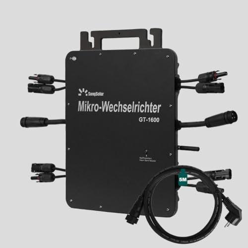 Songsolar Micro Wechselrichter 1600w Solar Grid Tie Inverter， Mit WiFi-Mobiltelefon-Überwachungssystem, automatische Erkennung von MPPT ，IP66 Wasserdicht Tragbarer Pv Inverter