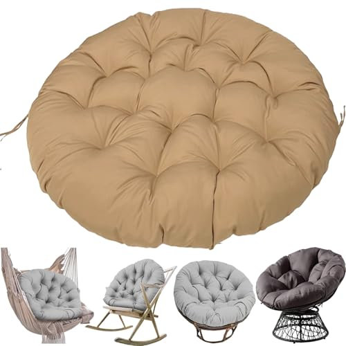 UICMNSI Rund Polster for Papasansessel 180/90/100/110/120cm Wasserdicht Outdoor/Indoor Bodenkissen Kissen for Gartenmöbel Sitzauflage Auflage for Papasan(#11,110cm/43in)