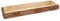 Holz Deko Tablett mit Rinde rechteckig groß - 48 x 17 cm - Kerzentablett Natur mit Rand aus Baumrinde - Tischdeko Servier Kerzen Brett Weihnachten
