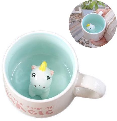 Dvagoent Ceramica Tazza 400ml Tazze Colazione 3d Mug Adatto per The Latte Caffe (Pony A)
